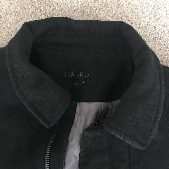 Men’s Calvin Klein black wool blend coat. - Picture 5 of 7